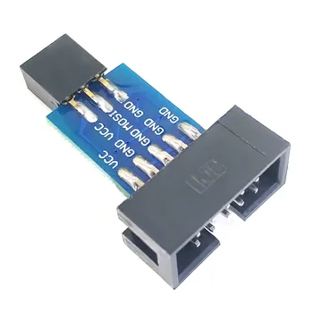  1 шт./лот Плата адаптера с 10 контактами на 6 контактов для AVRISP MKII USBASP STK500 Высокого качества