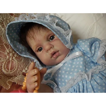  16-дюймовый Набор силиконовых Кукол-реборнов для всего тела DIY Reborn Doll Blinkin Мягкие Гибкие Виниловые Незаконченные Детали куклы с глазами