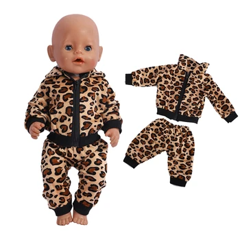  18-Дюймовая кукольная одежда Bjd Doll 1/4 Baby Born Радужная одежда Подходит для кукол American Girl 45 см, Милые Аксессуары для кукол с леопардовым принтом