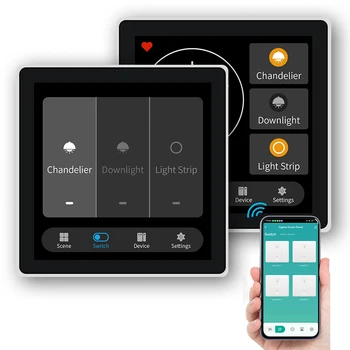  2022 Многофункциональный интегрированный интеллектуальный коммутатор zigbee с 3-разрядным реле smart switch с мобильным приложением tuya