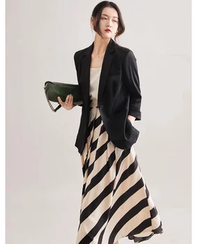  2023 Весенне-Летний Модный Новый Женский костюм из смесового шелка 0814
