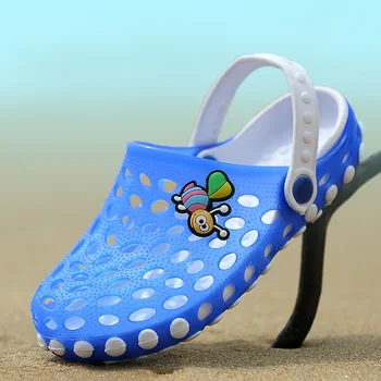  2023 Летние Новые детские Открытые сандалии, Пляжные тапочки для девочек и мальчиков, Мягкая нескользящая спортивная обувь для мальчиков Tottom для отдыха 24-33