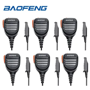  6X Baofeng Водонепроницаемый микрофон Динамик Микрофон для GT-3WP UV-9R Pro двухстороннее радио