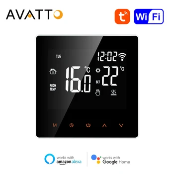  AVATTO Tuya WiFi Умный Термостат Регулятор температуры для Электрического Теплого пола, Работы Водяного/Газового котла для Google Home, Alexa