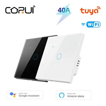  CORUI Tuya Smart WIFI + Bluetooth Переключатель Водонагревателя 40A 8000 Вт EU Stadanrd Smart Switch Совместим С Alexa Google Home