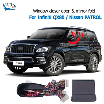  Forten Kingdom Автомобильное Боковое зеркало заднего вида, складывающееся и автоматически закрывающее окно, открытый комплект Modeul Для Infiniti QX80/Nissan PATROL
