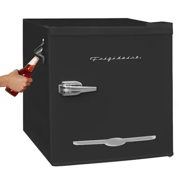  Frigidaire Новый мини-холодильник в стиле Ретро объемом 1,6 куб. футов с боковой открывалкой для бутылок, черный