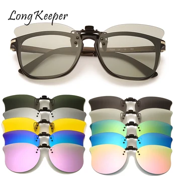  LongKeeper Поляризованные Солнцезащитные очки Мужские Солнцезащитные очки-Клипсы Аксессуары Для Очков Фотохромные Очки для вождения Женские очки 