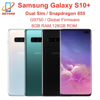 Samsung Galaxy S10 Plus S10 + G9750 Две Sim-карты Snapdragon 855 8 ГБ оперативной памяти 128 ГБ ПЗУ Восьмиядерный 6,4 