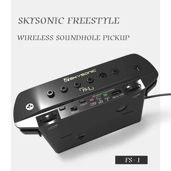 SKYSONIC FS-1 UHF Гитарный беспроводной звукосниматель с приемником-передатчиком Макс. Дальность действия 30 м + микрофон Двойная система звукоснимания Soundhole Звукосниматель