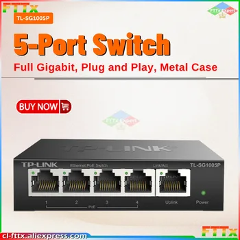  TP-Link TL-SG1005P 5-портовый Гигабитный коммутатор POE 1000GBASE-T Сетевой Коммутатор RJ45 Plug and Play Ethernet Switch