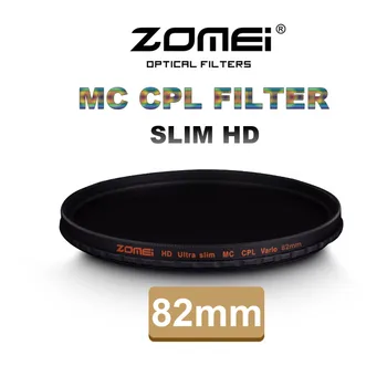  Zomei 82 мм CPL Поляризационный Фильтр Slim Pro HD 18-Слойный MC Круговой Поляризационный Фильтр для Объектива камеры Canon Nikon Sony Pentax Leica