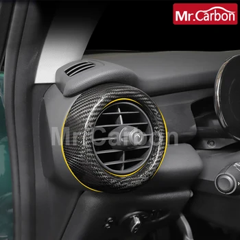  Автомобильный кондиционер, декоративное кольцо из углеродного волокна для BMW MINI ONE Cooper JCW F55 F56 F57, аксессуары, Наклейки