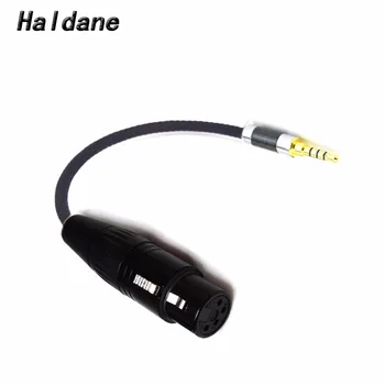  Бесплатная Доставка Haldane 3,5 мм TRRS Сбалансированный к 4-Контактному XLR Сбалансированному Женскому Аудиоадаптеру для наушников 4 ядра Посеребренный кабель