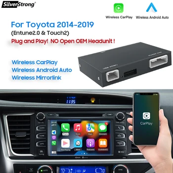  Беспроводной интерфейс CarPlay для TOYOTA Android Auto CAMRY/AVALON/RAV4/4RUNNER/SIENNA/PRADO Land Cruiser 2014-2019
