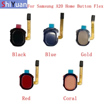  Датчик отпечатков пальцев Кнопка Home Гибкий кабель лента для Samsung A20 A205F A20E A202F гибкий сенсорный датчик Запасные части