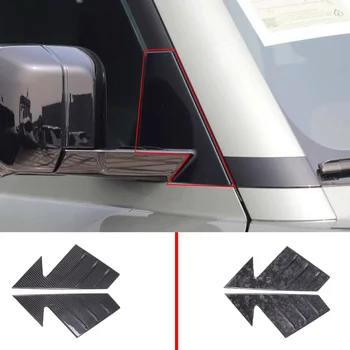  Для 2020-2023 Land Rover Defender 110 зеркала заднего вида из настоящего углеродного волокна, треугольная накладка на переднюю стойку, автомобильные аксессуары