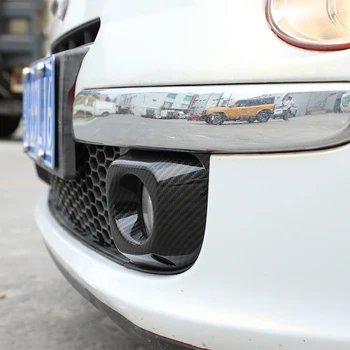  Для Fiat 500 2011-2015 Рамка Передних Противотуманных Фар Автомобиля, Кольцо для лампы, Накладка из ABS Углеродного волокна, Внешние аксессуары 2 шт.