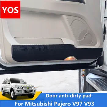  Для Mitsubishi Pajero V97 дверная накладка против загрязнения Pajero V93, кожаные наклейки для защиты внутренней дверной панели, модифицированные