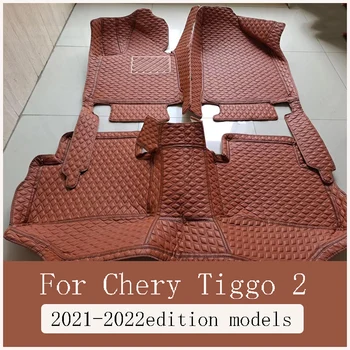  Для автомобильных ковриков Chery Tiggo 2 Tiggo 2 водонепроницаемые, износостойкие и легко моющиеся автомобильные коврики для ног, ковер 2021-2022 годов выпуска