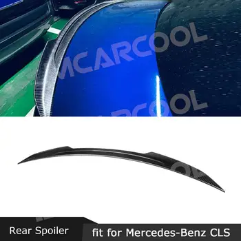  Задний Спойлер X Style для Mercedes Benz CLS Class W257 C257 Седан 2018-2021 Сухой Спойлер Из Углеродного Волокна на Багажник, Крыло Крышки Багажника