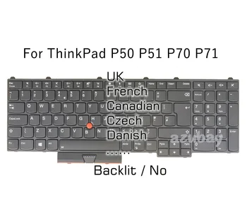  Клавиатура с подсветкой для ноутбуков Lenovo Thinkpad P50 (20EN 20EQ) P70 (20ER 20ES), P71, P51, Великобритания, Французский, Канадский, Швейцарский, греческий Оригинал