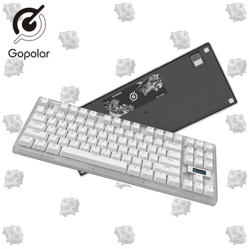  Комплект клавиатуры GOPOLAR Tai Chi GG-87 Прокладка Для Горячей Замены Крепление ABS Механическая Клавиатура Комплект TKL Layout Double Shot PBT