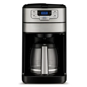  Кофеварка с автоматическим помолом и завариванием кофе, черная, DGB-400