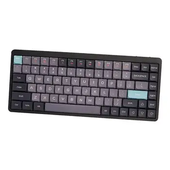  Механическая клавиатура 84 клавиши 3 режима с возможностью подключения, регулируемая яркость, RGB подсветка, USB, прочный эргономичный угол наклона Yk75 для портативных ПК