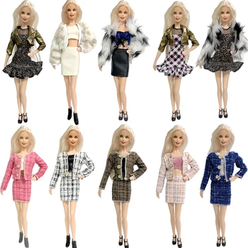  Модное кукольное платье NK Mix, офисное платье принцессы, женские юбки, Брюки на каждый день, топы для одежды Барби, аксессуары для кукол JJ