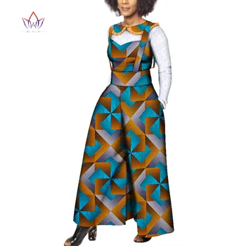  Модные женские комплекты с африканскими брюками, кружевная рубашка дашики и широкие брюки, большие размеры одежды, Африканская одежда для женщин WY3547