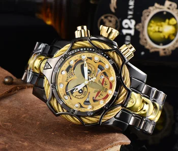  Модные наручные часы с большим Циферблатом и стальным ремешком из комиксов с Джокером и Клоуном, мужские кварцевые часы с автоматической датой