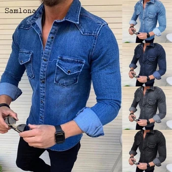  Мужские джинсовые куртки, джинсовая верхняя одежда с длинным рукавом, Плюс размер 3xl, Мужская Модная Осенняя Новая Повседневная Уличная Джинсовая куртка В тонком стиле