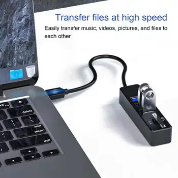  Надежная широкая совместимость, Подключи и играй SD-карту/TF-кард-ридер, док-станция USB 2.0, USB-концентратор, Адаптер USB-Разветвитель, Концентратор