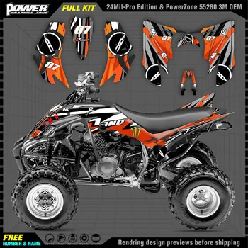  Наклейки PowerZone Graphics kit Для YAMAHA 04-14 RAPTOR 350 2004-2014 мотоциклетная Наклейка 003