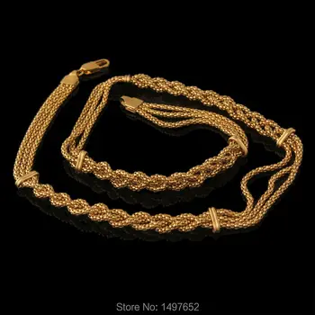  Новое Винтажное Золотое ожерелье, мужские ювелирные изделия, Цепочка из звеньев 18-каратного золота, 6 мм, Уникальное Сетчатое ожерелье Оптом