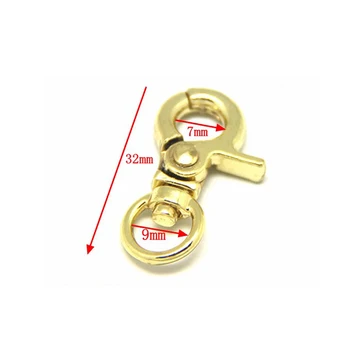  Поворотный зажим-Спусковой крючок-Зажим для ключей, брелок для ключей, поворотный крючок 31x19x6 мм