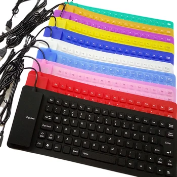  Портативная мини-USB-клавиатура с 85 клавишами, гибкая Водонепроницаемая мягкая силиконовая игровая клавиатура, планшет, Складная компьютерная клавиатура, ноутбук