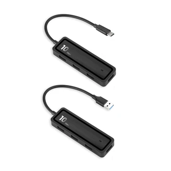  Портативный 4-Портовый USB /USB C Концентратор USB Type-C 3.1 Gen 2 Концентратор для передачи данных NVMe SSD/USB Flash Mini USB Adapter Expander
