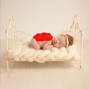  Реквизит для фотосъемки новорожденных, Мягкое Детское Одеяло для Фотостудии, Плотное Шерстяное Одеяло, Наполнитель для корзины для фотосессии