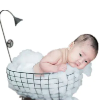  Реквизит для фотосъемки новорожденных, Мальчик, девочка, Железная корзина, Мебель для позирования в ванной, Аксессуары для детских фотографий, Вспомогательная рамка