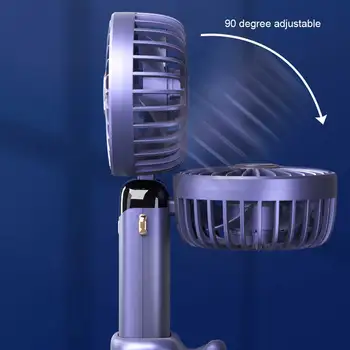  Ручной вентилятор С Регулируемым USB-аккумулятором, Портативное летнее персональное охлаждение, кулер для путешествий в жаркую погоду на батарейках