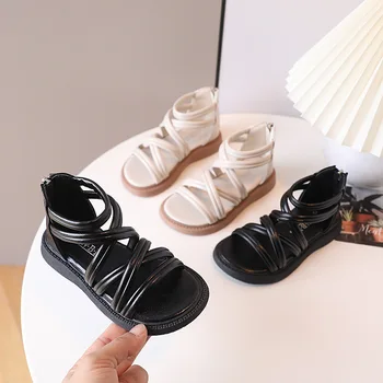  Сандалии для девочек; Летняя Новая Модная Детская Обувь Для Больших Мальчиков; Высокие Туфли Принцессы с открытым Носком для девочек; Обувь для маленьких девочек; Детская обувь