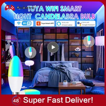  Светодиодные лампы с регулируемой яркостью Tuya 5w Tuya Smart Lamp Rgbcw Голосовое управление с Alexa Google Home Таймер Alice Rgb