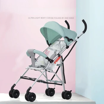  Суперлегкие портативные детские коляски, Быстро Складывающаяся Простая детская тележка, Универсальное колесо, Вращающийся двойной детский зонт, автомобиль