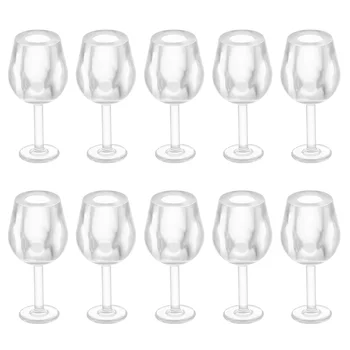 Чашка для шампанского Миниатюрные Бокалы 10 шт. Коктейльные Бокалы для кухни 1: 12 Аксессуары для ролевых игр Белый