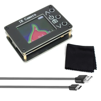  1 комплект MLX90640 Инфракрасный тепловизор, датчик температуры, 1,8-дюймовый ЖК-цифровой дисплей, черный