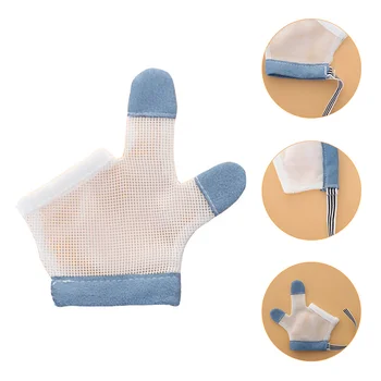  1 пара детских перчаток для прорезывания зубов, легко удерживающих нейлоновые детские перчатки на полпальца
