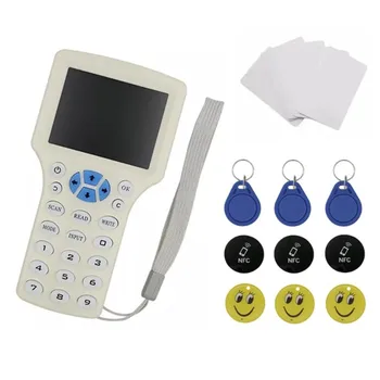  10 Частот IC/ID RFID-Считыватель Карт Контроля Доступа NFC-Шифровальщик Карт UID-Дубликатор Чипов Smart Key Copier