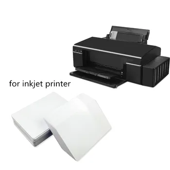  100шт Белая пустая карточка из ПВХ для струйной печати, Водонепроницаемая пластиковая идентификационная карточка, визитная карточка без чипа для Epson для принтера Canon